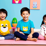 A group of cheerful young children, fully clothed in comfortable, modest play attire, engaging joyfully with several vibrant, kawaii-style Teenieping characters. The Teenieping characters exhibit large, expressive eyes, soft pastel colors, and round, adorable forms, each embodying a distinct, positive emotion. The scene is a bright, family-friendly living room, bathed in natural light, featuring soft play mats and colorful children's artwork on the walls. Professional studio photography, vibrant colors, soft focus background, perfect anatomy, correct proportions, natural pose, well-formed hands, proper finger count, natural body proportions, safe for work, appropriate content, family-friendly, high quality.