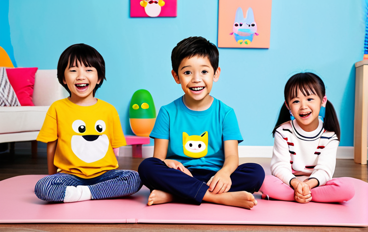 A group of cheerful young children, fully clothed in comfortable, modest play attire, engaging joyfully with several vibrant, kawaii-style Teenieping characters. The Teenieping characters exhibit large, expressive eyes, soft pastel colors, and round, adorable forms, each embodying a distinct, positive emotion. The scene is a bright, family-friendly living room, bathed in natural light, featuring soft play mats and colorful children's artwork on the walls. Professional studio photography, vibrant colors, soft focus background, perfect anatomy, correct proportions, natural pose, well-formed hands, proper finger count, natural body proportions, safe for work, appropriate content, family-friendly, high quality.