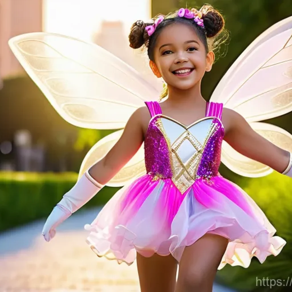 티니핑과 페어리루의 차이점 - A vibrant, dynamic scene featuring Princess Romi in her "magical girl" transformation outfit, consis...