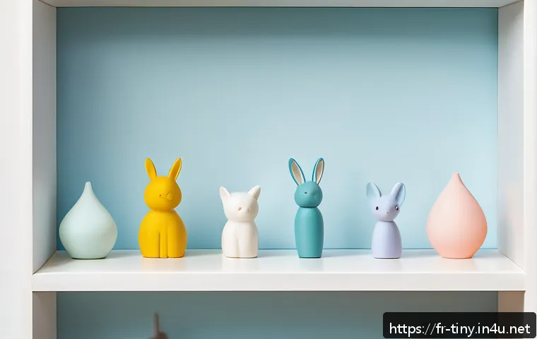 티니핑 한정판 캐릭터 소개 - A collection of elegant limited-edition TinyPing figurines displayed on a minimalist white shelf, fe...